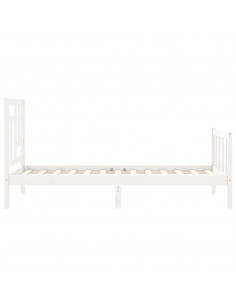 Giroletto con Testiera Bianco Single in Legno Massello 2