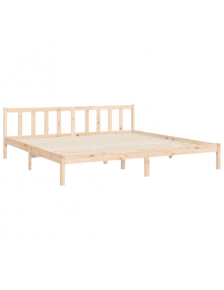 Giroletto con Testiera Super King Size in Legno Massello