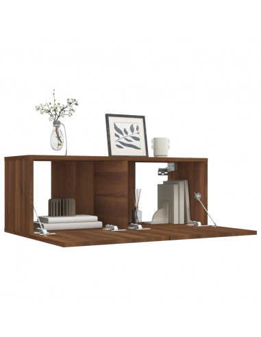 Mobile TV Rovere Marrone 80x30x30 cm Legno Multistrato