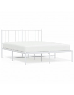 Giroletto con Testiera Metallo Bianco 140x190 cm 2