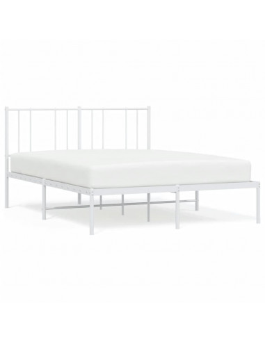 Giroletto con Testiera Metallo Bianco 140x190 cm