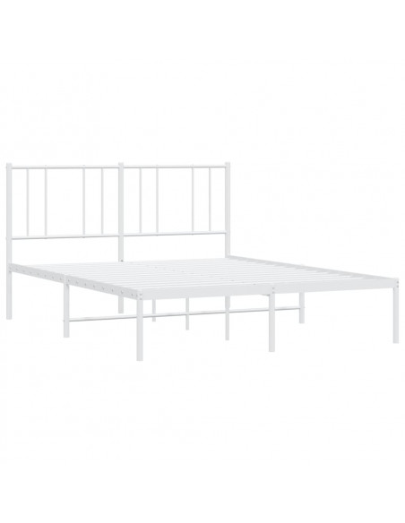 Giroletto con Testiera Metallo Bianco 140x190 cm