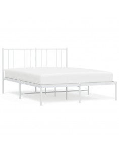 Giroletto con Testiera Metallo Bianco 150x200 cm 2