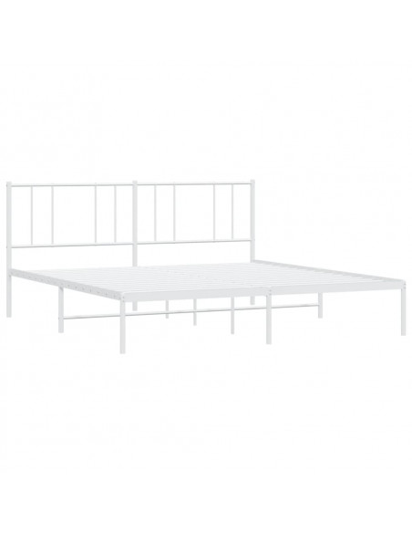 Giroletto con Testiera Metallo Bianco 183x213 cm