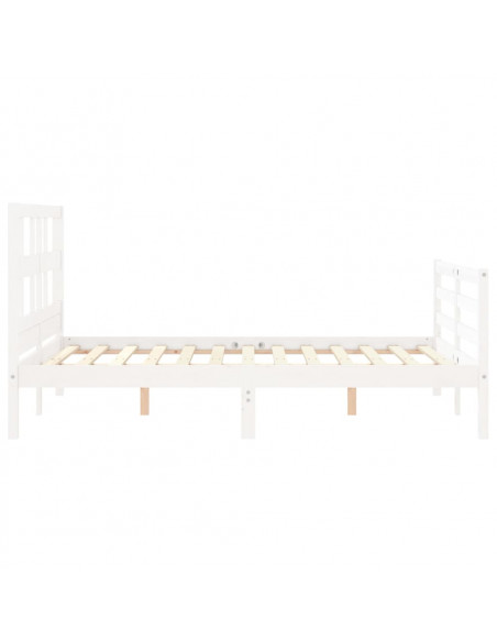 Giroletto con Testiera Bianco Small Double Legno Massello
