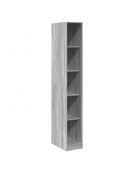 Armadio Grigio Sonoma 30x50x200 cm in Legno Multistrato