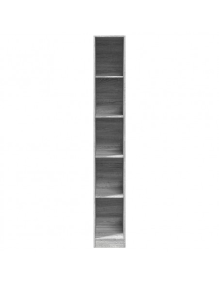 Armadio Grigio Sonoma 30x50x200 cm in Legno Multistrato
