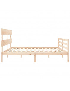 Giroletto con Testiera Super King Size in Legno Massello 2