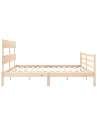 Giroletto con Testiera Super King Size in Legno Massello