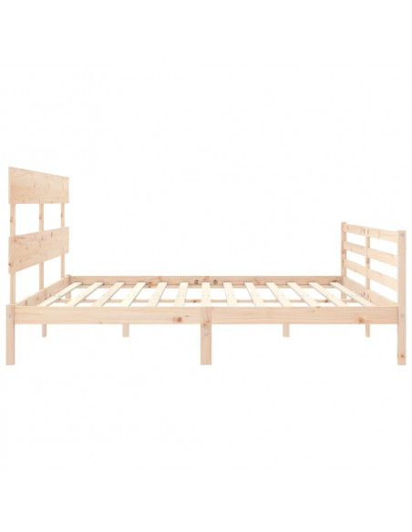 Giroletto con Testiera Super King Size in Legno Massello