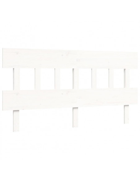 Giroletto con Testiera Bianco King Size in Legno Massello