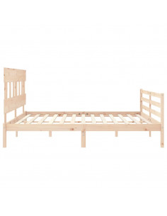 Giroletto con Testiera Super King Size in Legno Massello 2