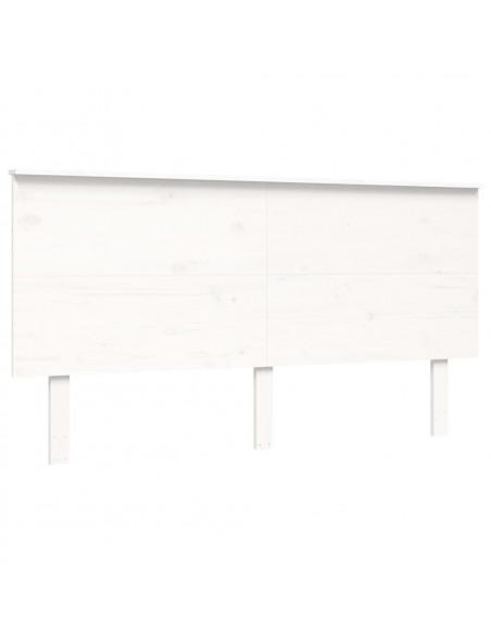 Giroletto con Testiera Bianco King Size in Legno Massello
