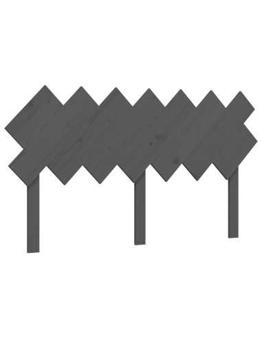 Letto per Anziani con Testiera Grigio King in Legno Massello