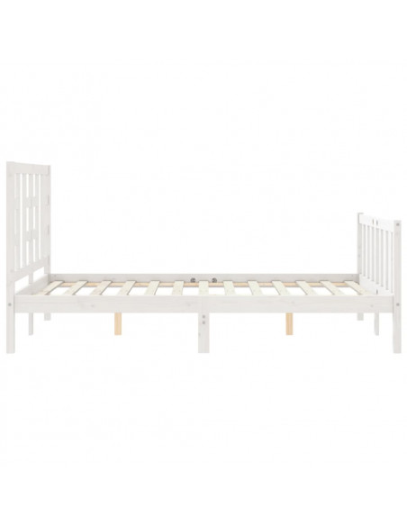 Giroletto con Testiera Bianco Small Double Legno Massello