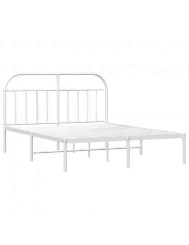 Giroletto con Testiera Metallo Bianco 140x200 cm
