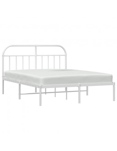 Giroletto con Testiera Metallo Bianco 150x200 cm