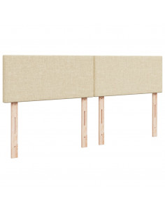 Giroletto a Molle con Materasso Crema 200x200 cm in Tessuto 2