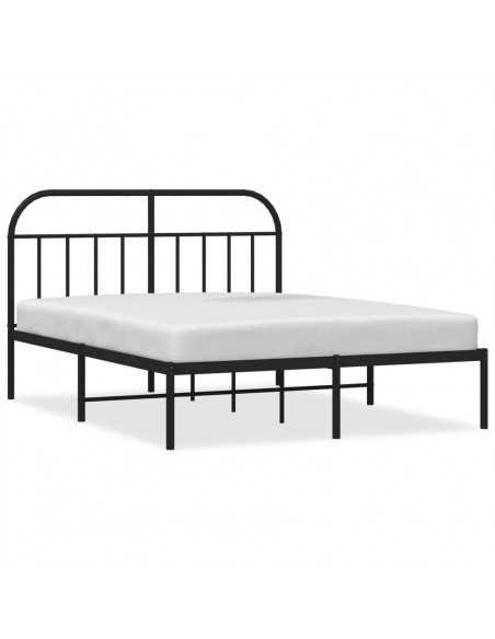 Giroletto con Testiera in Metallo Nero 140x190 cm