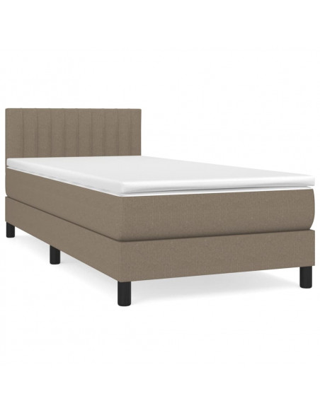 Giroletto a Molle con Materasso Tortora 90x190 cm in Tessuto