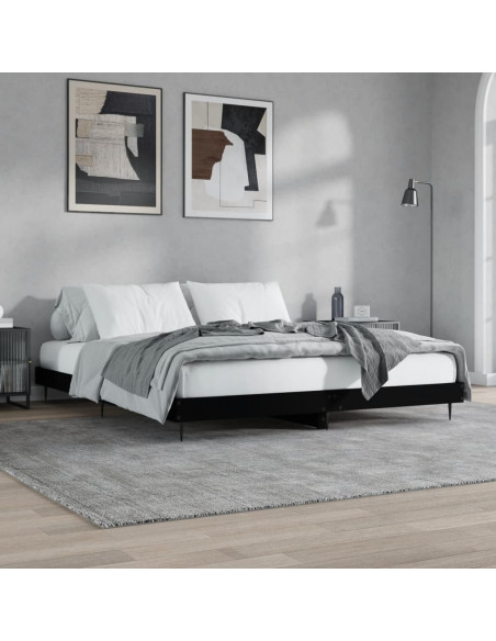 Giroletto Nero 140x200 cm in Legno Multistrato