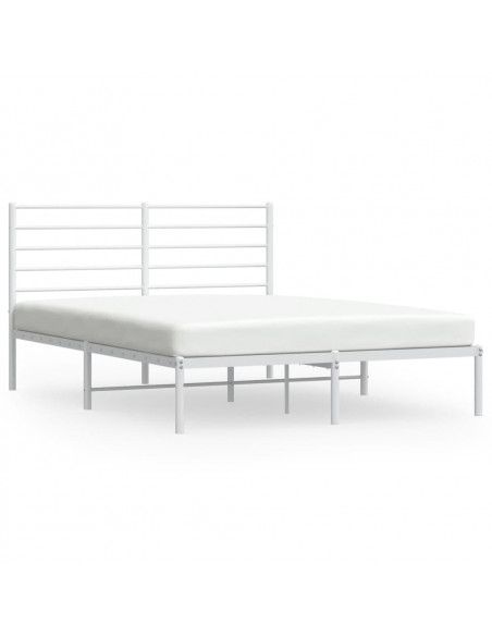 Giroletto con Testiera Metallo Bianco 150x200 cm