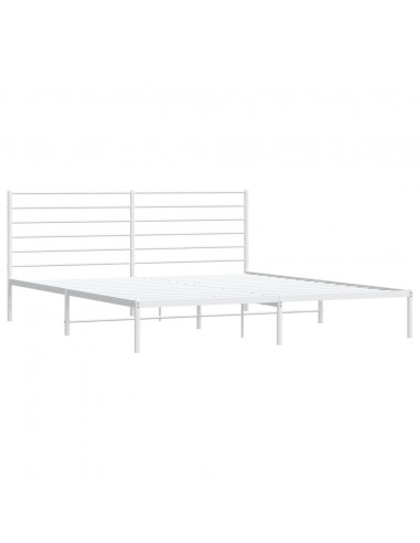 Giroletto con Testiera Metallo Bianco 183x213 cm