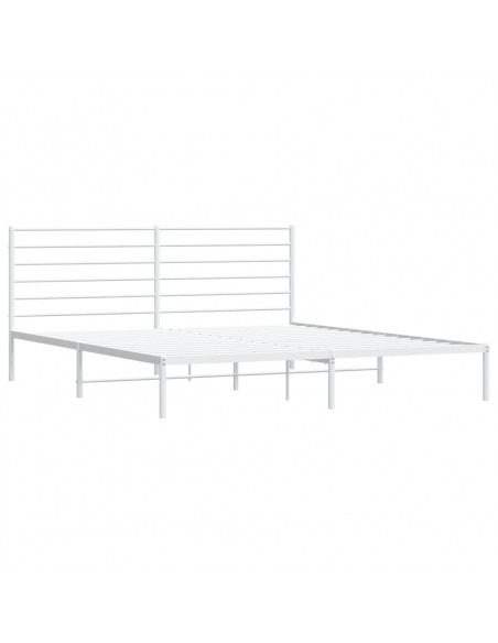 Giroletto con Testiera Metallo Bianco 183x213 cm