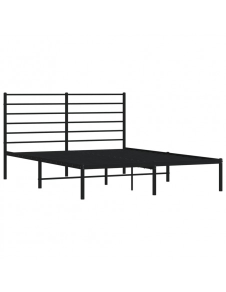 Giroletto con Testiera in Metallo Nero 140x190 cm