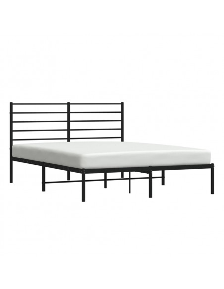 Giroletto con Testiera in Metallo Nero 140x190 cm