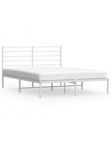 Giroletto con Testiera Metallo Bianco 120x190 cm