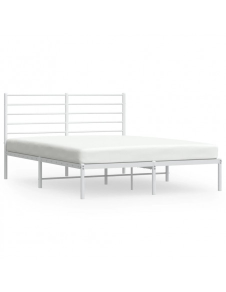 Giroletto con Testiera Metallo Bianco 135x190 cm