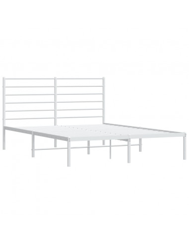 Giroletto con Testiera Metallo Bianco 135x190 cm