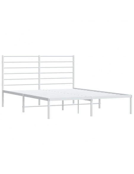 Giroletto con Testiera Metallo Bianco 135x190 cm