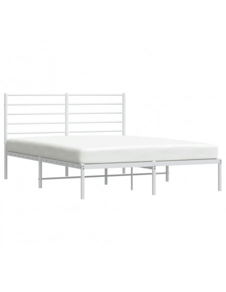 Giroletto con Testiera Metallo Bianco 135x190 cm