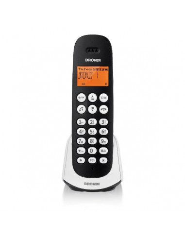 Brondi Adara Telefono DECT Nero, Bianco Identificatore di chiamata