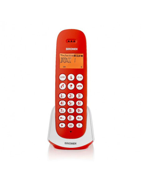 Brondi Adara Telefono DECT Rosso, Bianco Identificatore di chiamata