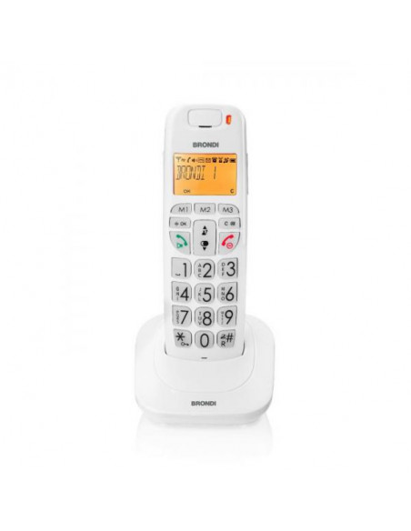 Brondi Bravo Bright Telefono DECT Bianco Identificatore di chiamata