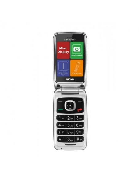 Brondi Contender 7,62 cm (3") Bianco Telefono per anziani