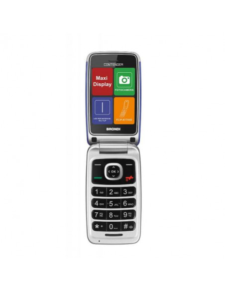 Brondi Contender 7,62 cm (3") Blu Telefono per anziani