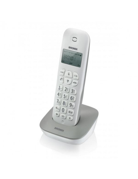 Brondi Gala Telefono DECT Grigio, Bianco Identificatore di chiamata