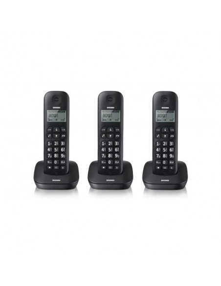 Brondi Gala Trio Telefono DECT Nero Identificatore di chiamata