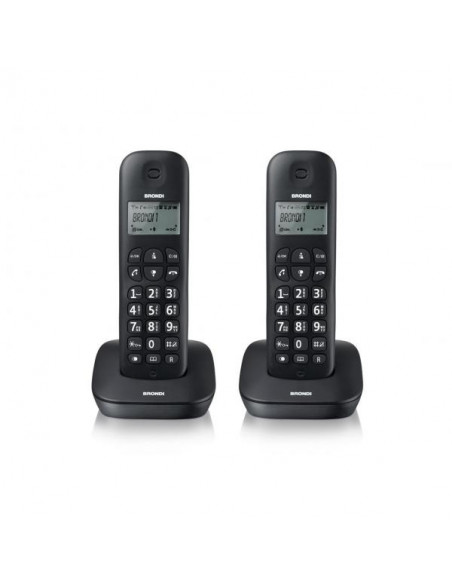 Brondi Gala Twin DECT Identificatore di chiamata Nero