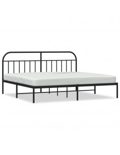 Giroletto con Testiera in Metallo Nero 193x203 cm 2