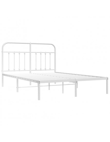 Giroletto con Testiera Metallo Bianco 135x190 cm
