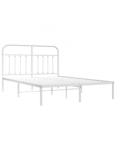 Giroletto con Testiera Metallo Bianco 150x200 cm