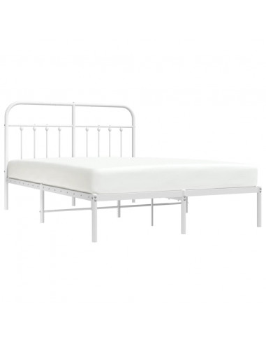 Giroletto con Testiera Metallo Bianco 150x200 cm