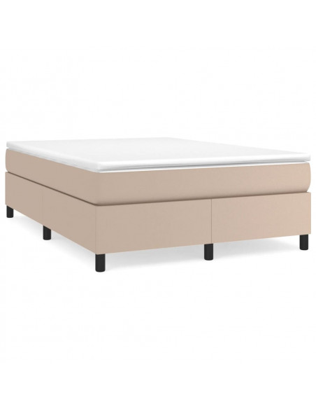 Giroletto a Molle con Materasso Cappuccino 160x200cm Similpelle