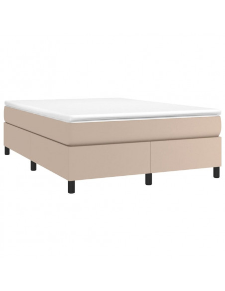 Giroletto a Molle con Materasso Cappuccino 160x200cm Similpelle