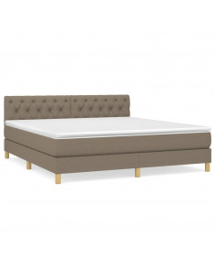 Giroletto a Molle con Materasso Tortora 160x200 cm in Tessuto 2